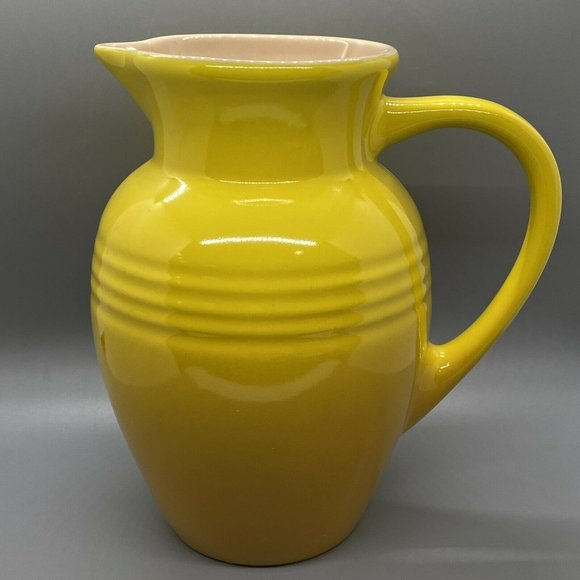 Le Creuset Other - Le Creuset 2 Quart Stoneware Water Pitcher Dijon Yellow